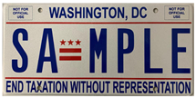 Washington, DC, License Plate Format