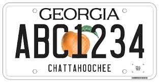 Georgia License Plate Format and Design