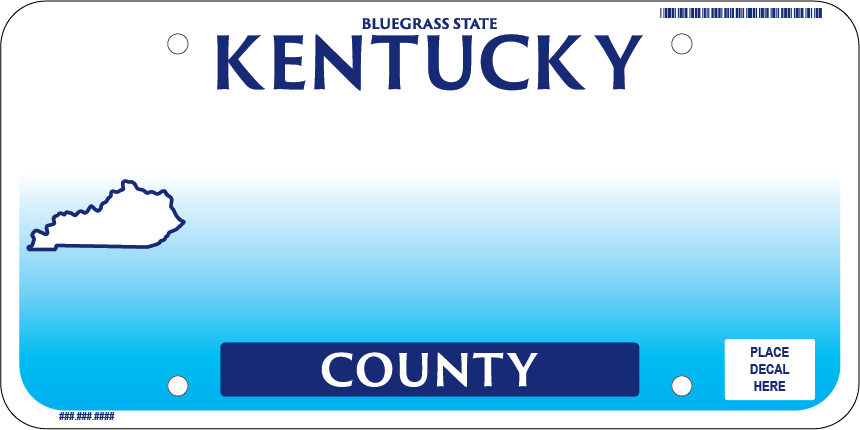 Kentucky license plate design example 1