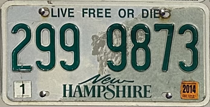 New Hampshire's License Plate Format
