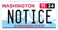 Washington License Plate Format and Design